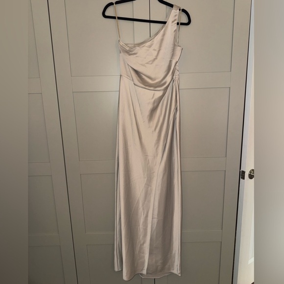 BHLDN Dylan One Shoulder Slit Dress - Picture 4 of 5